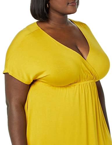 Image of Amazon Essentials Women's V Neck Elastic Waist Surplice Dress (Available in Plus Size)