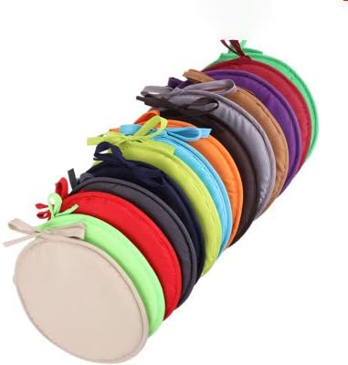 Miniatura 2 de RAILONCH Cojines de silla para interiores y exteriores, cojines de asiento redondos para jardín, patio, hogar, diámetro 15.0 in (2 unidades, azul)