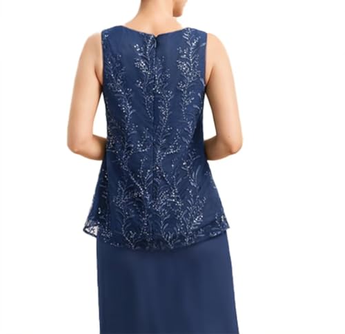 Plus Size Mother of Bride Dresses with Jacket Full Length 2 Piece Formal Grandmother Wedding Suit with Sleeves HD2104