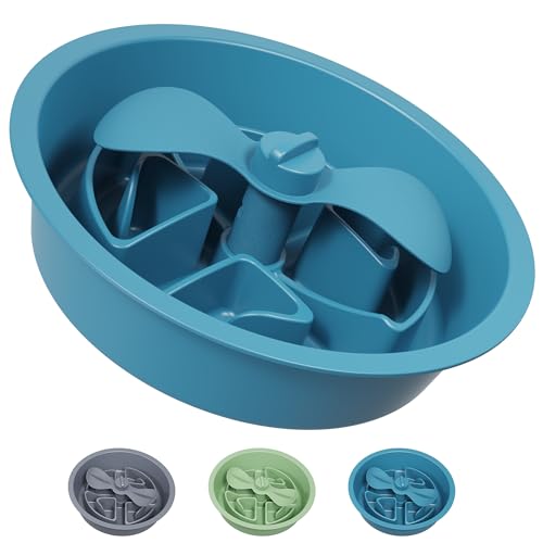 AVERYDAY Slow Feeder Dog Bowls for Large Breed, 2.5 Cups Deep Food Puzzle Bowl with Spinning Slow Feeder Insert, Non-Slip Bottom, Fits for Raised Stand, Hard Maze Design for Medium and Large Dogs
