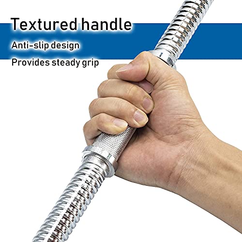Rowland Harbor Threaded Dumbbell 12.6/14.2/15.7inch(30/35/40cm) Handles/Adjustable Dumbbell Bar Handles - Fit 1 inch Standard Weight Plate - Weightlifting Accessories - Sold in Pair - Image 3