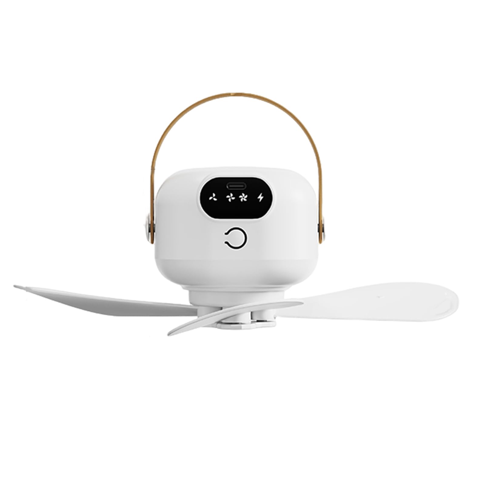 Ventilateur de plafond rechargeable portable à 3 vitesses et lampe de tente suspendue