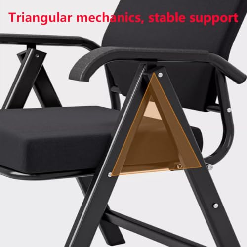 Chaise de bureau ergonomique pliable compacte petit espace fauteuil avec dossier - 6