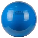 TheraBand Exercise Ball, Stability Ball with 75 cm Diameter for Athletes 6'2' to 6'8' Tall, Standard Fitness Ball for Posture, Balance, Yoga, Pilates, Core, & Rehab, Blue