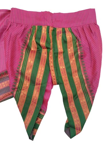 Image of BookMyCostume Maharashtrian Marathi Kasta Sari Lavani Dance Fancy Dress Costume for Girls 3-4 years