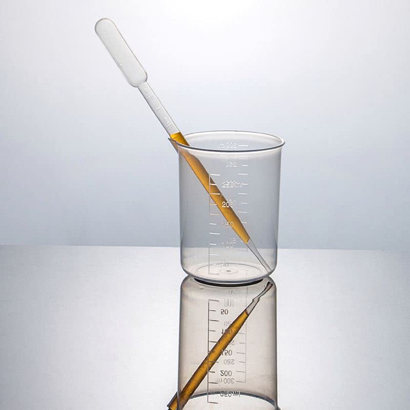 BIPEE 10ml Plastic Pipette Graduated Transparent Dropper for Laboratory Experiment 30cm Length 10pcs