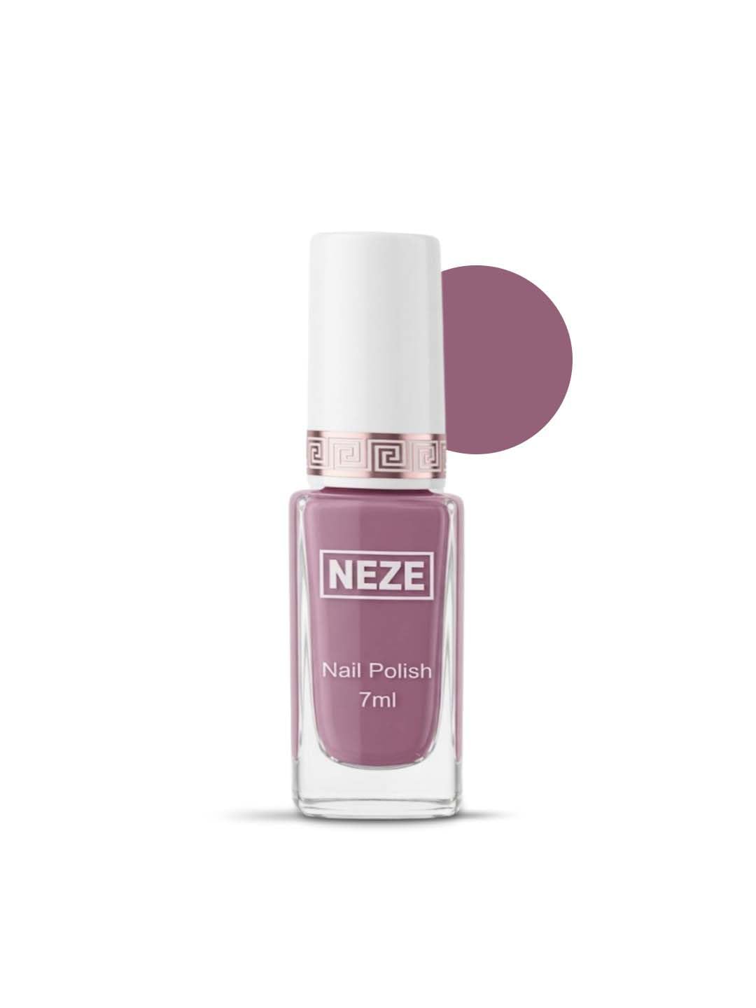 NEZE Nail Polish 7ml | Quick Dry, Long Lasting, High Shine Gloss Finish | Chip Resistant Nail Paint for Women | Smooth & Easy Application (1, Mauve Lavender)-picture-23