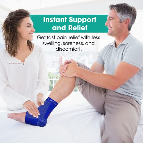 Image of Modvel Foot & Ankle Brace Socks for Sprained Ankle Compression Sleeve - Foot Support for Women & Men - Tendonitis & Arthritis Ankle Brace Sports Running, Torn Ligaments & Women Stabilizing Ankle Wrap