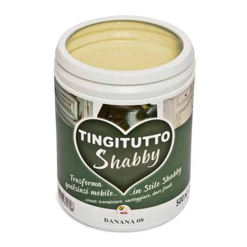 Tingitutto Shabby Peinture à l'eau effet craie 500 ml (banane)