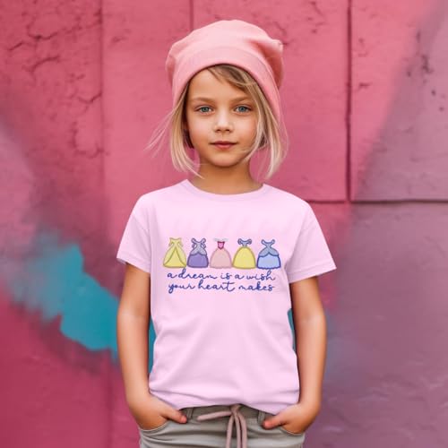 Princess Girls Shirt Magical Shirts for Toddler Embroidered Dress Graphic T Shirt Holiday Vacation Tee Tops2
