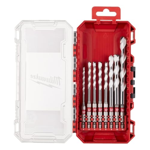 Milwaukee 8-teiliges Multi-Material-Bohrer-Set 2 mit Packout-kompatiblen Koffer