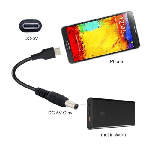 chenyang - Extension cable to charge a MacBook with USB-C 3.1 from a wall outlet 5.5 V DC/2.5 mm - 20 cm, 5.5*2.5mm BLACK, 20cm - Image 4