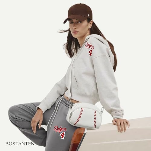 BOSTANTEN Baseball Crossbody Purses for Sport Mom Small Shoulder Bag Vegan Leather Women Handbags for Events2