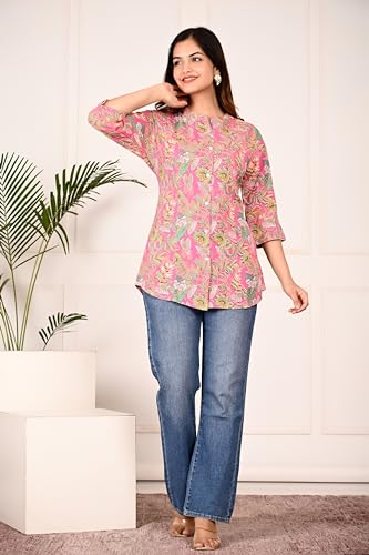 Image of FebQ Printed Shirt Style Top for Women