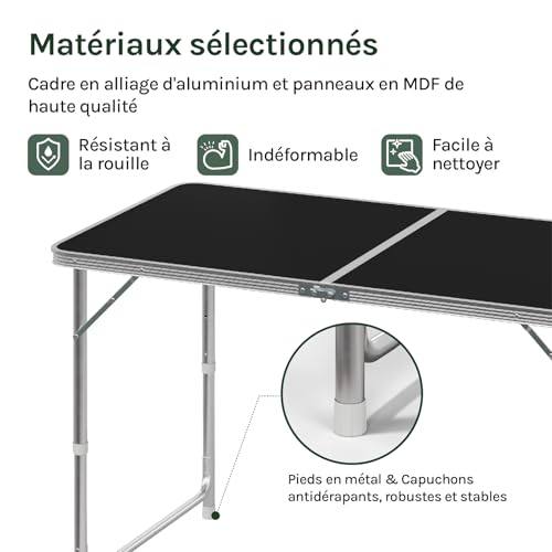 Table de balcon pliante gain de place WOLTU stable pour petits espaces - 7
