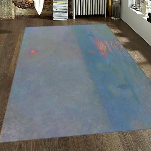 Moquette moelleuse douce motif impression d'art Claude Monet 160x200 cm