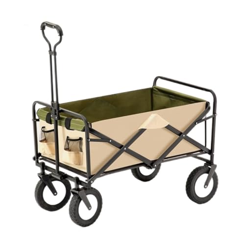 ZGYOZMNG Carrito de Playa, Carrito para Exteriores, Carrito apilable, Carrito de Mano portátil, Carrito de Camping, Carrito de Herramientas para Exteriores (P, B) (PB)