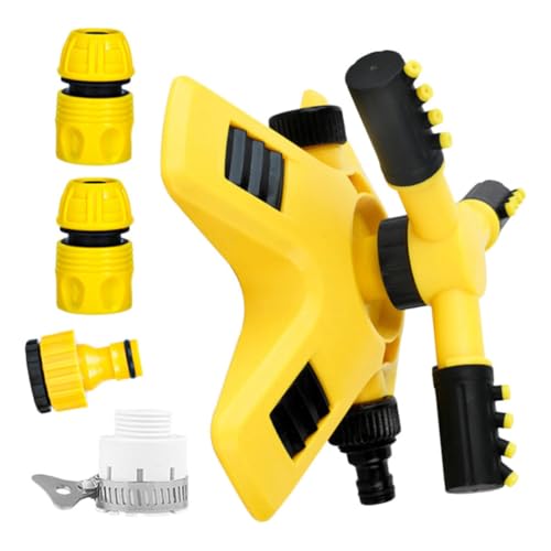 Veemoon Ensemble D'arroseur Rotatif Automatique 360 Degrés avec Connecteur 1/2 Pouce en Abs pour Arrosage de Jardin et Irrigation de Pelouse