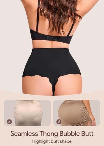 HBselect Tummy Control Thong Shapewear for Women, High Waist Seamless Shaping Underwear Body Shaper Panties Girdle4