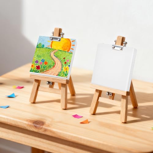 24 Paneles de Lienzo Miniatura para Pintar con Marcos de Algodón Estirados 6