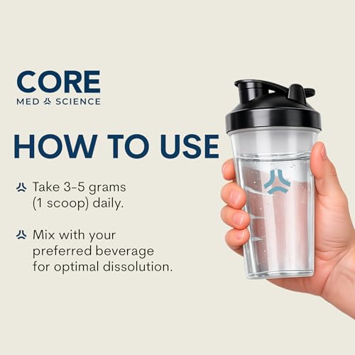 Image of Core Med Science Creatine Monohydrate Powder - NSF Certified for Sport | 5g Pure Micronized Creatine, Unflavored Supplement for Strength, Recovery, Brain Energy, & Mental Focus, 90 Servings