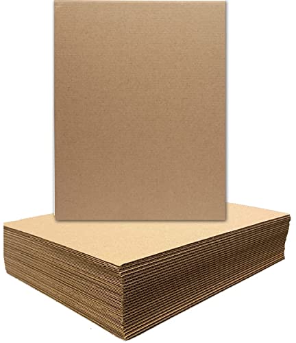 Premify 24 Pack Cardboard Sheets 30cm x 20cm Corrugated Sheets for Mailers Made with Kraft Paper Flat Packaging Inserts for Shipping Mailing Arts & Crafts Etc