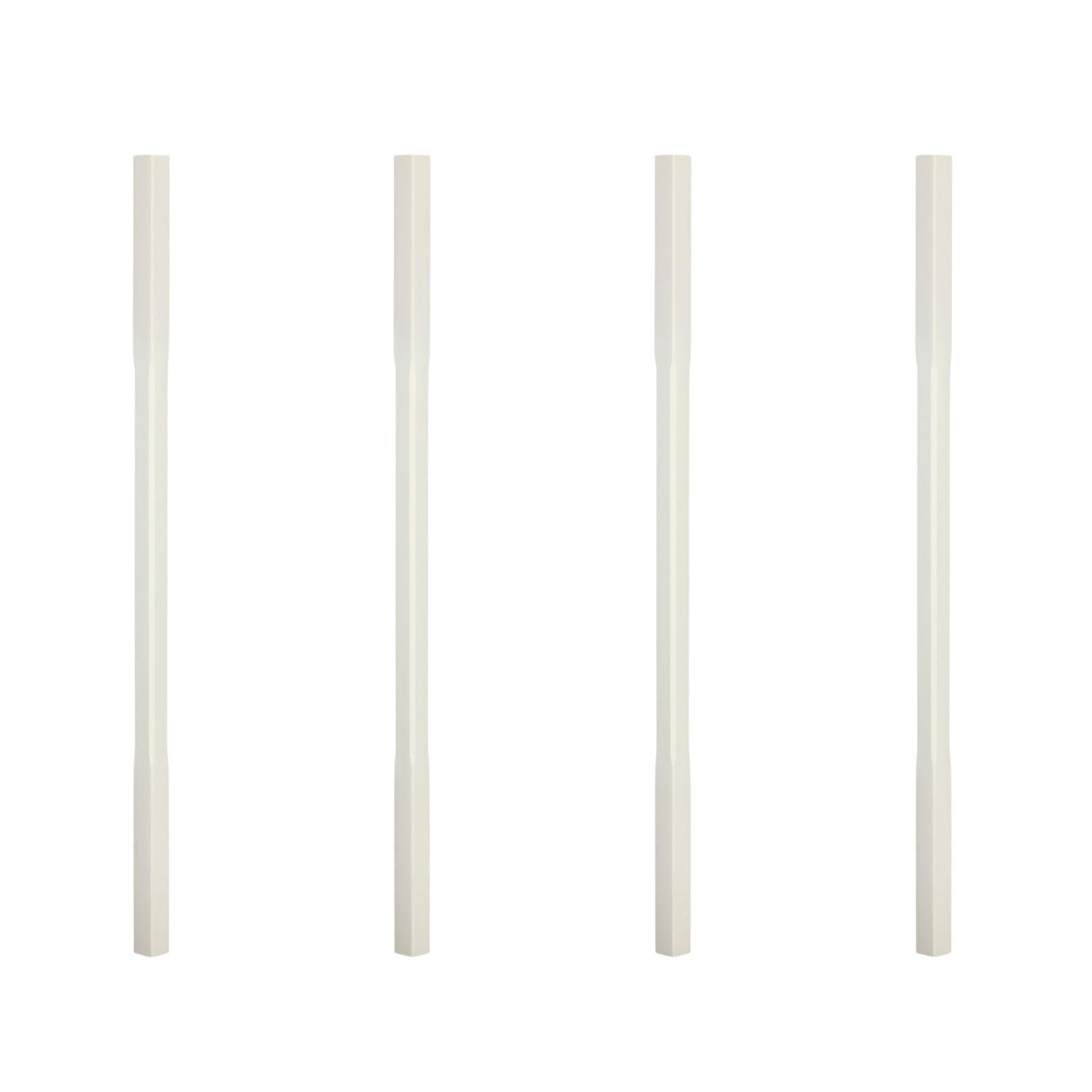 Jackson Woodturners White Primed Stop Chamfered Stair Spindle – Traditional & Modern Design, 900mm, 32mm or 41mm (Pack of 4)