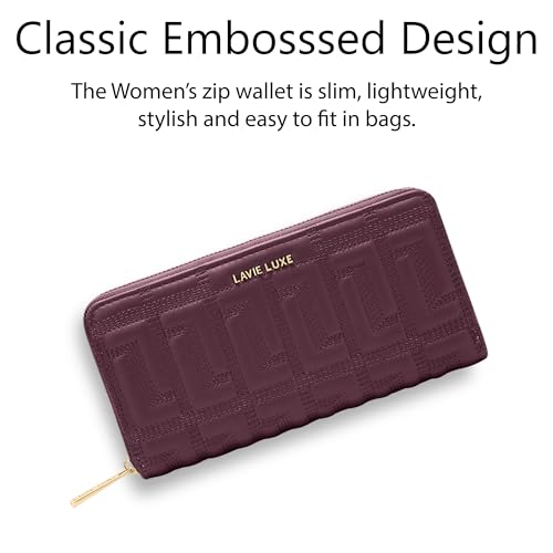 Image of Lavie Luxe Women's Quina25 Large Zip Around Wallet | Gift for Women