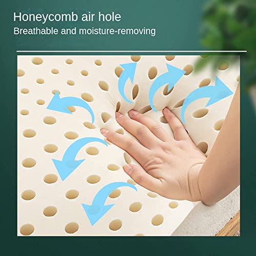 Baabji 100% Thailand Natural Latex Mattress Imported Natural Rubber Pure Mattress 1.8M Bed 1.5M Thickened Home Dormitory Cushion Mat,5Cm,100X190Cm #TOP2