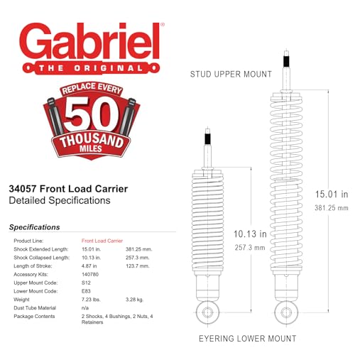 image for Gabriel 34057 Load Carrier Front Towing Shock Absorbers for 80-96 Ford