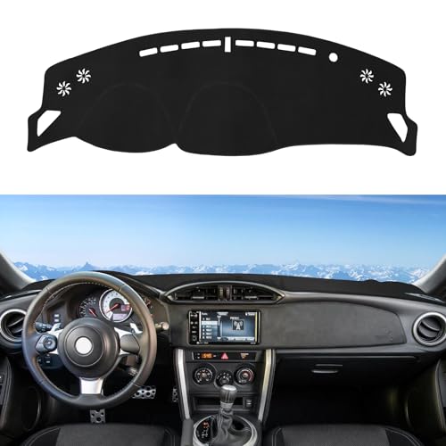 Rilsen Dashboard Cover Mat Custom Fit for Toyota 86 GT86 FT86 Scion FR-S,for Subaru BRZ 2013-2016 Dash Cover Nonslip Dash Mat Protector Sunshade No Glare Black