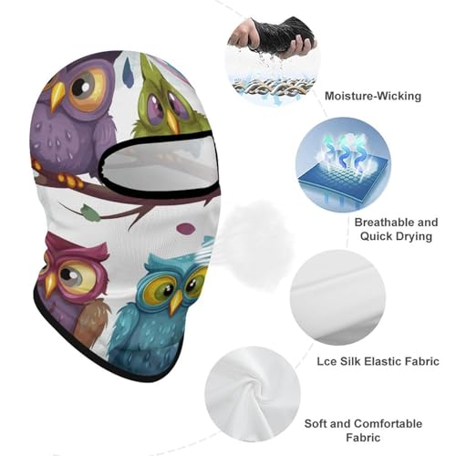 Balaclava Mask for Men Balaclava Ski Mask Owls Birds Winter Face Mask Face Cover for Cycling miniatura 3