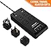 POWERADD Power Strip Surge Protector 3500J 4-Outlets 4 Fast Charging USB Ports 6ft Extension Cord with UK/AU/EU Adapter for International Travel,Home Appliance,Office,Computer,Printor,Phones