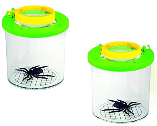 Zikenis Becherlupe Set 2-tlg - Insektenfänger Für Kinder Mit Netz Und Pinzette