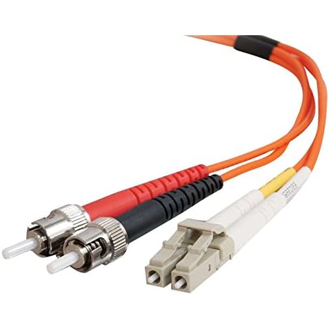 C2G 5m Glasfaser/Glasfaserkabel fàur Fast Ethernet, Fibre Channel, ATM und Gibabit Patchkabel LC/ST LSZH Duplex Multimode 50/125 Glasfaserkabel Cover