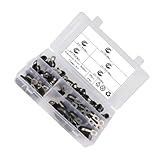 Uonlytech 50 pièces Colliers de Serrage Inox R avec Joint Caoutchouc Fixation Tube Anti-v...