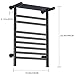 APUM Heated Towel Rack,Electric Heated Towel Rack, Modern 8-Bar Wall Mounted Towel Warmer with Top Shelf, Space Aluminum Electric Heated Towel Rail (Black Plug in)