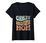 donna crazy burgos pointer mom, dog mom maglietta con collo a v