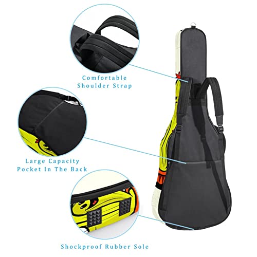 Housse pour guitare acoustique – Motif petites marguerites – 1 cm d’épaisseur – Étanche – 101,6 cm – 104,1 cm d… - Les Beatles, Paul McCartney, John Lennon, RIngo Starr, George Harrison Housse pour guitare acoustique - Motif petites marguerites - 1 cm d'épaisseur - Étanche - 101,6 cm - 104,1 cm d… – Image 4