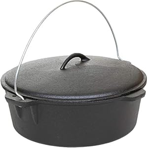 Cajun Classic 12-Quart Seasoned Cast Iron Dutch Oven – GL10489S
