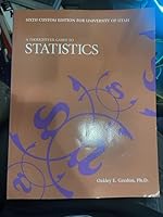 THOUGHTFUL GUIDE TO STATISTICS Sixth Custom Edition for University Of Utah 0135489970 Book Cover