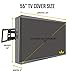 Lish Premium Waterproof Outdoor TV Cover 52 to 55 inches with Front Flap, Thick Fabric, Weatherproof Outdoor TV Enclosure for Outside Tv