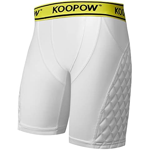 KOOPOW Adult Padded Sliding Shorts Men Slider Shorts Sliding Pads with Cup Pocket for Baseball, Football, Lacrosse, Hockey Cover