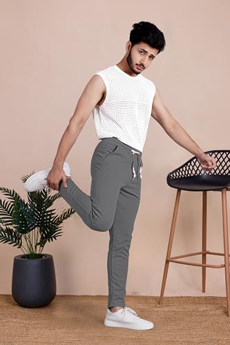 Image of Septem Men's Cotton Blend Track Pants for Active Lifestyles, Stylish Design Comfortable and Versatile Active Wear Combo Pack of 2|81