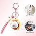 Svozrey Cute Dog Keychain Kawaii Puppy Bag Charms Lovely Animal Keyring for Women Girls White Pup Keychain with Donut Envelope Fashion Purse Handbag Backpack Accessories Dog Lovers Birthday Gift