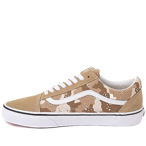 Vans Vans Unisex Old Skool Skate Shoe - Canvas Suede Sneaker - Lace up Closure Style - Desert Camo 7.5