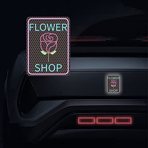 Dreothy Pegatinas reflectantes de flores de rosa, calcomanía reflectante nocturna calcomanías vinilo advertencia de seguridad para automóviles camiones motocicletas portátiles cascos de parachoques Cover