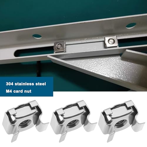 EMSea 20 Stück M4 Käfigmuttern 304 Edelstahl Muttern Montagesatz für Netzwerkschränke Serverschränke Elektronikgehäuse Racks Silber