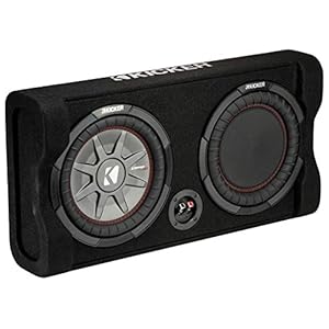 KICKER TRTP102 | Kompaktes Down-Firing Subwoofer-System mit 25 cm (10′) Subwoofer und Passiv-Reflex-Radiator…
