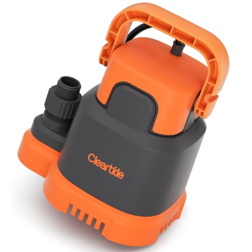 Image of Submersible Utility Water Pump, 2760 GPH Portable Sump Pump with Copper Motor, Plug and Work for Pond, Garden Watering, Pool Transfer, Hot Tub Emptying